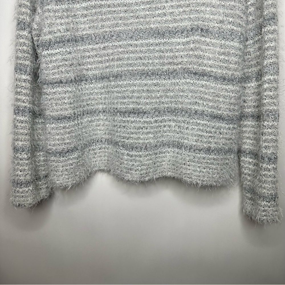 Loft Gray White Wool Fuzzy Sweater XL #D0958 - Picture 5 of 14